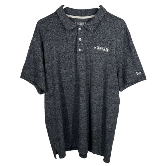 New Era Carfax Work Polo Shirt Men XL Gray Auto Employee Uniform Cars Sales - Picture 1 of 16
